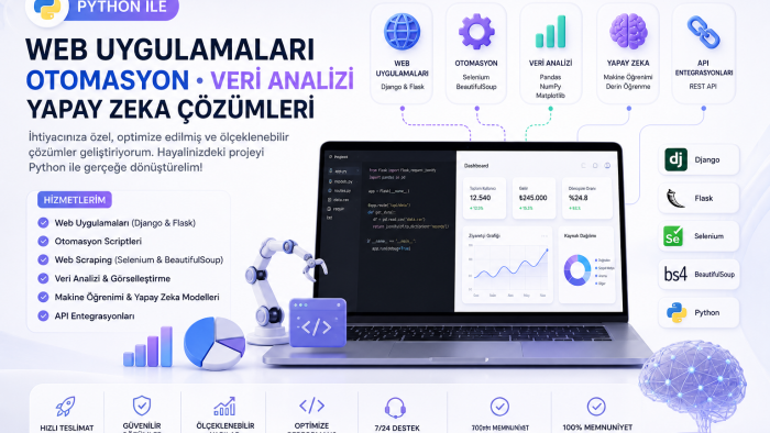 python ile istediğiniz uygulamaları yapabilirim