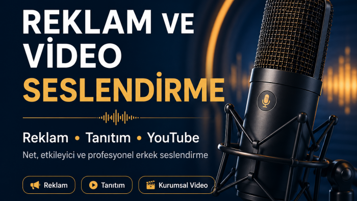 reklam, tanıtım ve YouTube videolarınızı seslendiririm