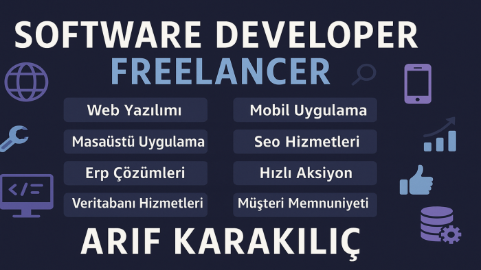 web sitesi, mobil uygulama, masaüstü yazılımlar yazarım