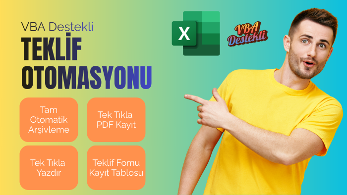 excel teklif ve kayıt takip otomasyonu hazırlayabilirim