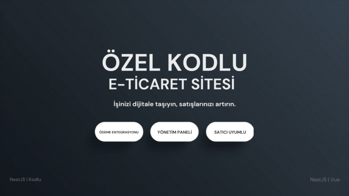 sıfırdan özel kodlanmış e-ticaret sitesi geliştiririm