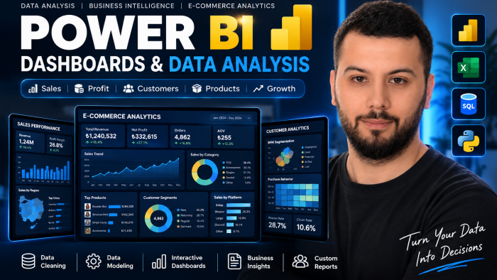 Power BI ile profesyonel dashboardlar oluşturabilirim