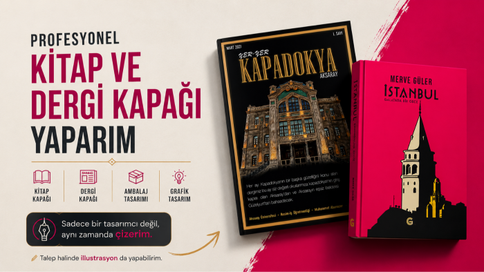kitap ve dergi kapağı tasarlıyorum