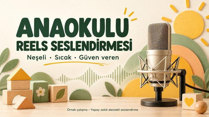 anaokulu ve kreş videolarınızı Türkçe seslendiririm