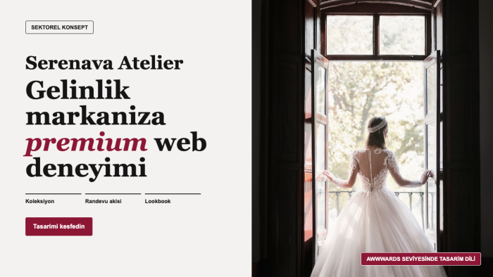gelinlik markanıza premium web sitesi hazırlayabilirim