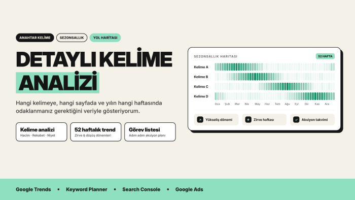 anahtar kelime analizi yaparım