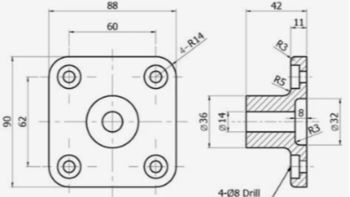 Autocad'de 2 boyutlu çizimlerinizi özenle yapabilirim