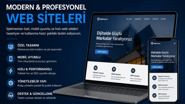 işletmenize özel anahtar teslim web sitesi hazırlarım
