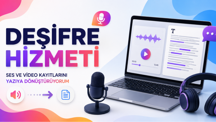 ses ve video kayıtlarınızı yazıya dökerim
