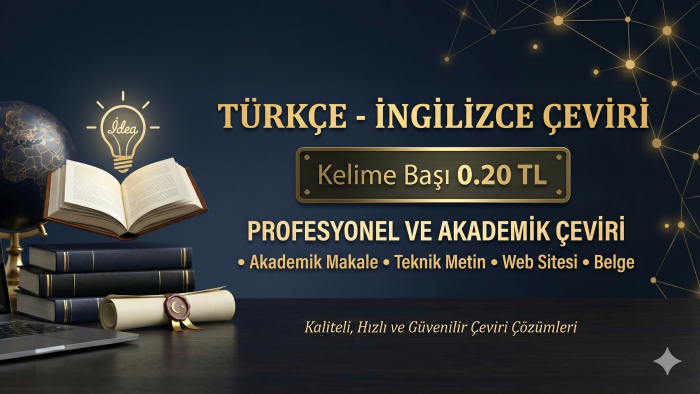 İngilizce çeviri alanında profesyonel hizmet sunuyorum