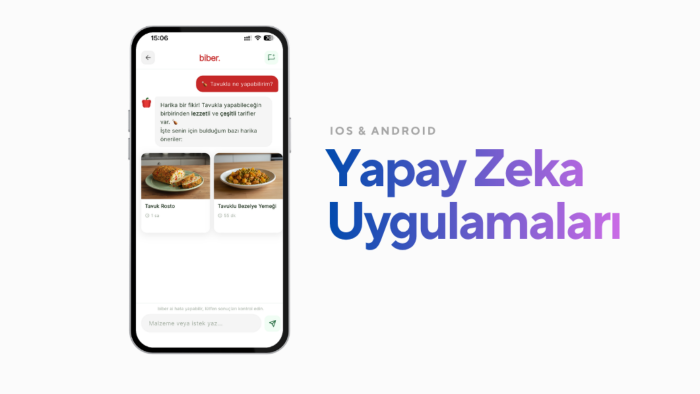 AI destekli IOS, Android mobil uygulamalar geliştirebilirim
