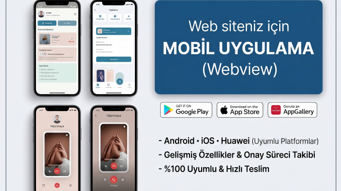 web siteniz için profesyonel mobil uygulama yaparım