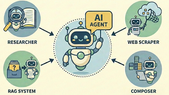 ai ajanları ile web'i tarayıp raporlayan sistem geliştiririm