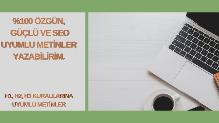 siteniz için özgün etkili ve seo uyumlu içerik yazabilirim