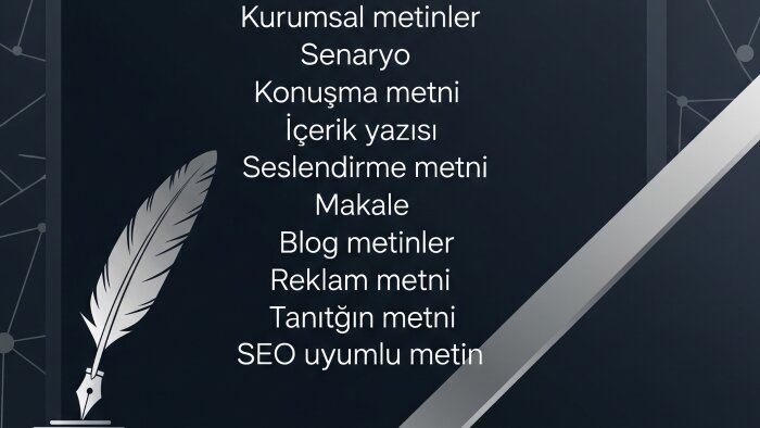 sizlere özgün profesyonel metin yazarlığı sunuyorum