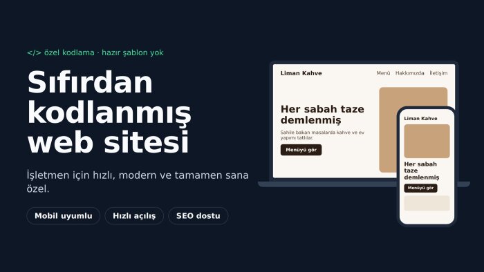 işletmen için modern ve mobil uyumlu web sitesi yaparım