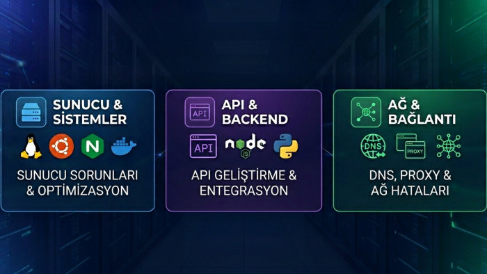 Linux, api veya ağ problemlerini profesyonel şekilde çözerim