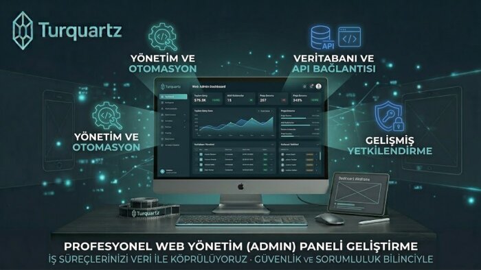 gelişmiş ve modern web yönetim (admin) paneli geliştiririm