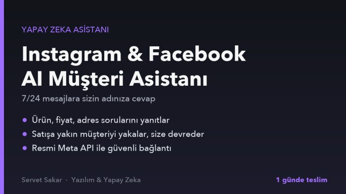 Instagram ve Facebook için AI mesaj asistanı kurarım