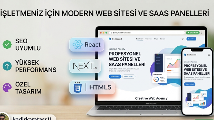SEO uyumlu, hızlı ve modern web sitesi geliştiririm