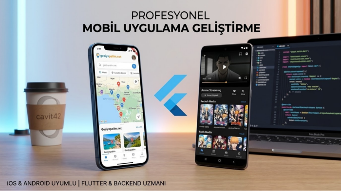 Flutter ile iOS ve Android uygulamalar geliştiririm