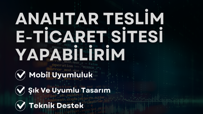 ticimax üzerinden anahtar teslim e-ticaret sitesi kuruyorum
