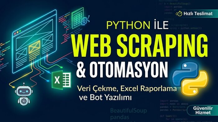 Python ile otomatik veri çekme ve bot yazılımı yapabilirim