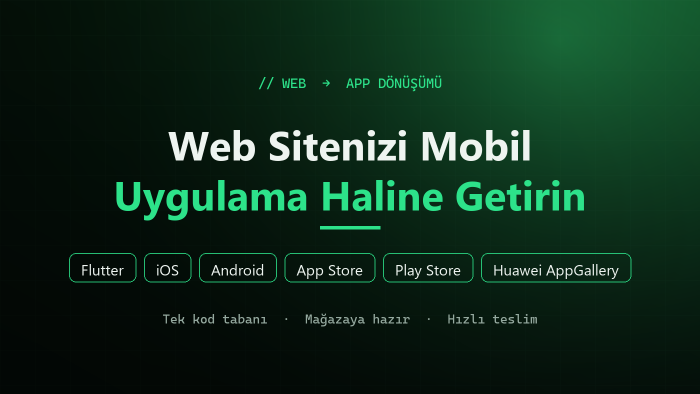 web sitenizi mobil uygulamaya dönüştürürüm
