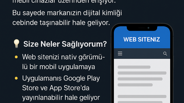 web sitenizi mobil uygulama haline getiririm