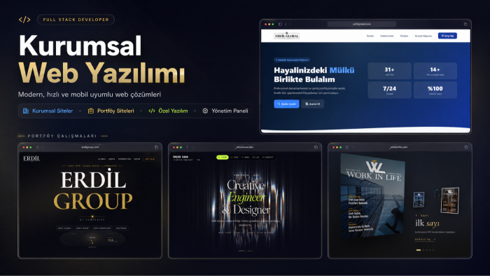 özel yazılım ve web uygulamaları geliştiririm