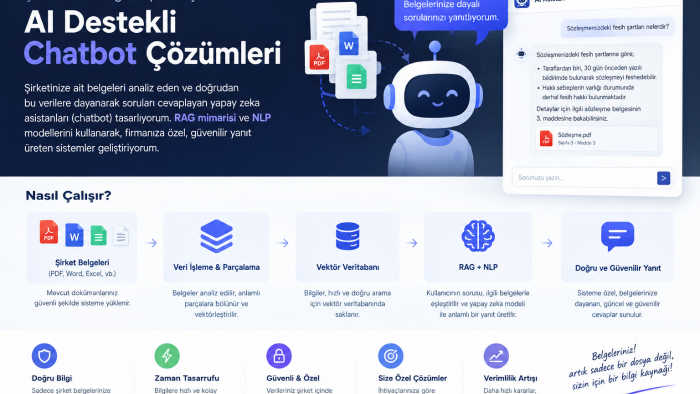şirketinize özel akıllı yapay zeka asistanı yapabilirim