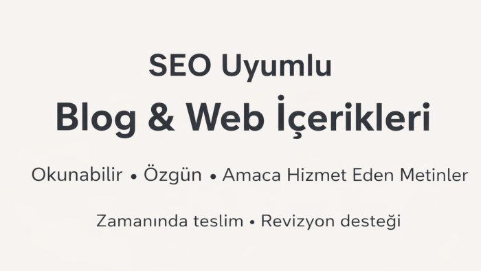 SEO uyumlu, özgün ve akıcı blog yazısı yazarım