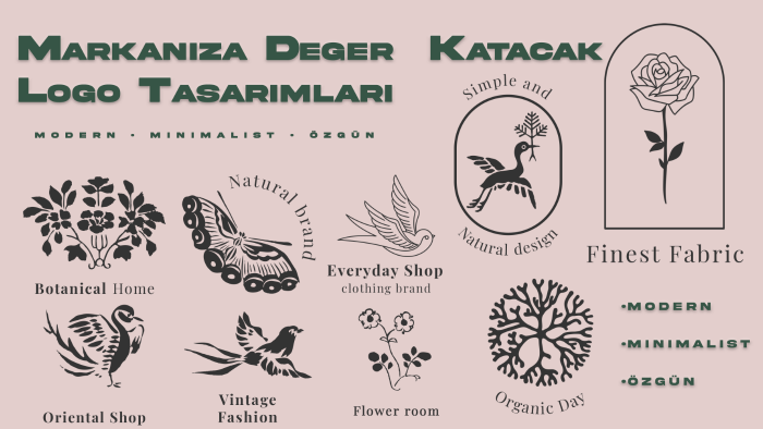 özgün ve modern flat minimalist logo tasarımı yaparım