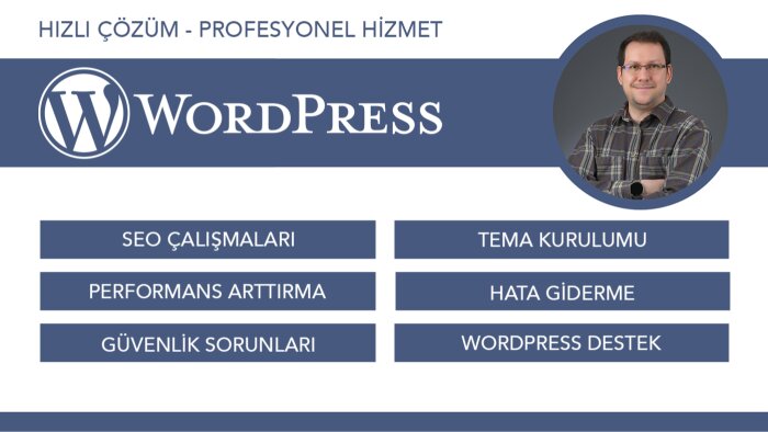 Wordpress siteleriniz için destek sağlayabilirim
