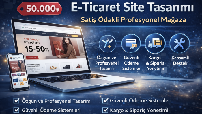 e-ticaret site tasarımı satış odaklı profesyonel yaparım