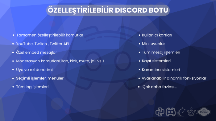 sizin için profesyonel olarak discord botu yapabilirim