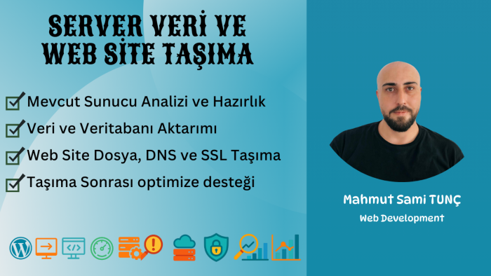sunucuya veri ve web site taşıma işlemi sağlıyorum