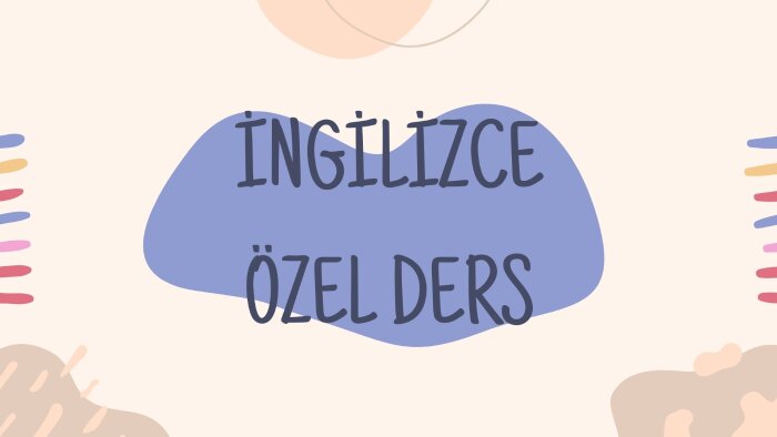 İngilizce özel ders veririm
