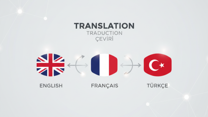 metinlerinizi İngilizce, Türkçe ve basit Fransızca çeviririm