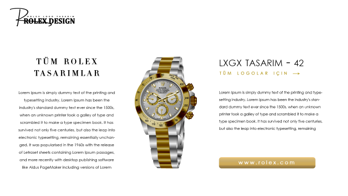 rolex gibi sade, şık ve akılda kalıcı logolar yapabilirim