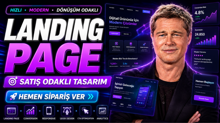 dönüşüm odaklı modern landing page tasarımı yaparım