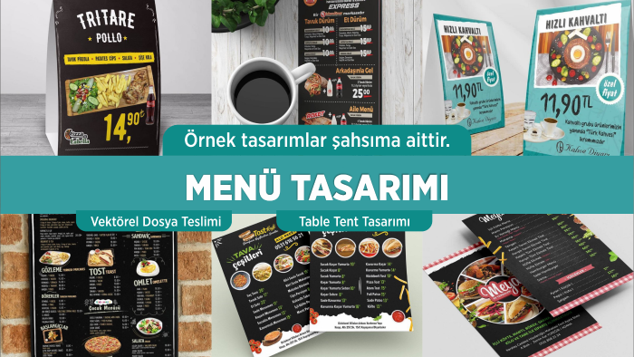 restaurantlarınız için menü tasarlarım