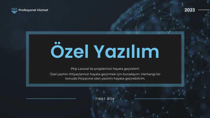 özel yazılım projelerinizi yapabilirim