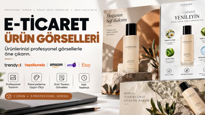 e-ticaret ürünleriniz için profesyonel görseller tasarlarım