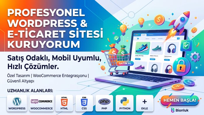 WordPress/WooCommerce sitenizi sıfırdan kurabilirim