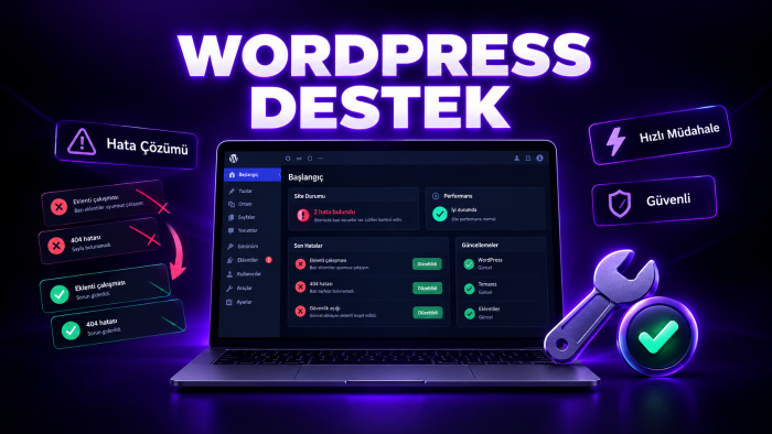 WordPress sitenizdeki hatayı ve sorunu gideririm