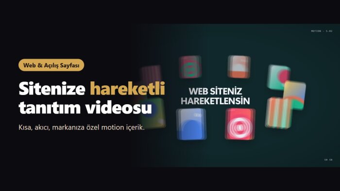 web siteniz için hareketli tanıtım motion videosu hazırlarım