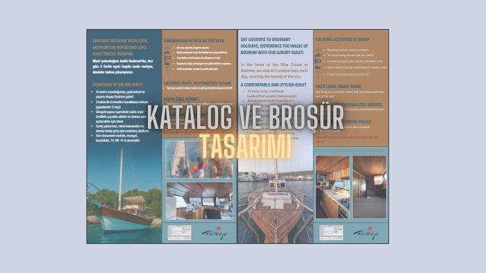 sizin için broşür, katalog yada sıfırdan tasarım yapabilirim