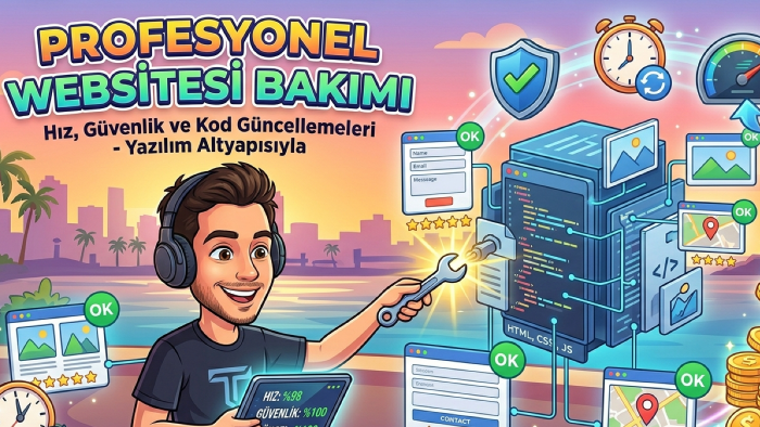 web sitenizin periyodik bakımını, güncellemelerini yaparım
