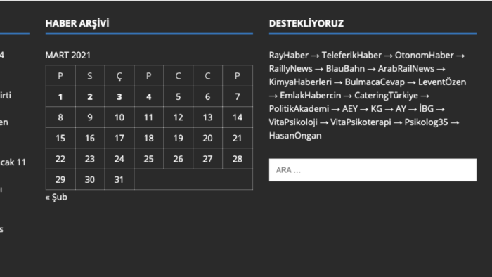 News kayıtlı kimya haber siteme footer linki eklerim